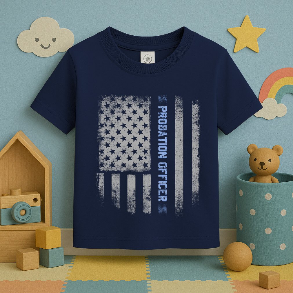 Probation Officer US Flag Hoodie Toddler T-Shirt