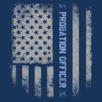 Probation Officer US Flag Hoodie Zip Tote Bag