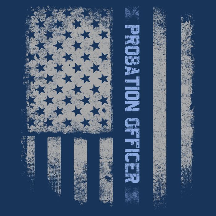 Probation Officer US Flag Hoodie Zip Tote Bag