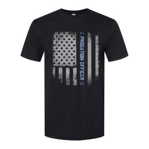 Probation Officer US Flag Hoodie Softstyle CVC T-Shirt