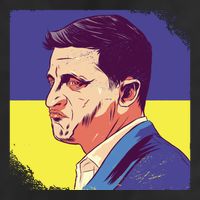 President Of Ukraine Volodymyr Zelenskyy 7 Panel Mesh Trucker Snapback Hat