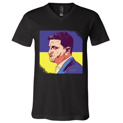 President Of Ukraine Volodymyr Zelenskyy V-Neck T-Shirt