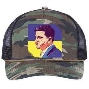 President Of Ukraine Volodymyr Zelenskyy Retro Rope Trucker Hat Cap