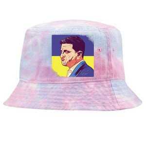 President Of Ukraine Volodymyr Zelenskyy Tie-Dyed Bucket Hat