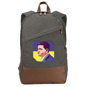 President Of Ukraine Volodymyr Zelenskyy Cotton Canvas Backpack