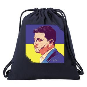 President Of Ukraine Volodymyr Zelenskyy Drawstring Bag