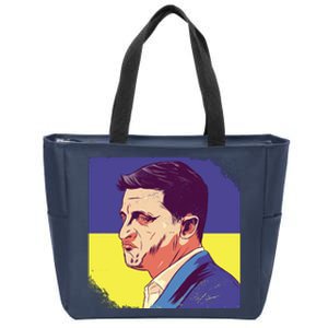 President Of Ukraine Volodymyr Zelenskyy Zip Tote Bag