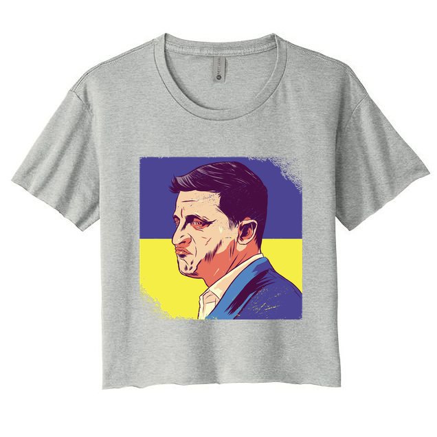President Of Ukraine Volodymyr Zelenskyy Crop Top