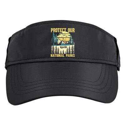 Protect Our US National Parks Hiking & Camping Lover Adult Drive Performance Visor