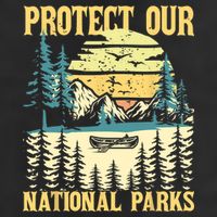 Protect Our US National Parks Hiking & Camping Lover Adult Drive Performance Visor