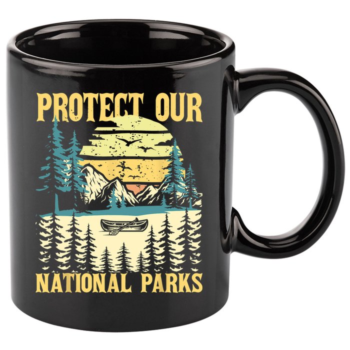 Protect Our US National Parks Hiking & Camping Lover 11oz C Handle Ceramic Mug