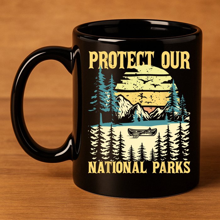 Protect Our US National Parks Hiking & Camping Lover 11oz C Handle Ceramic Mug