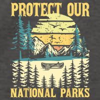 Protect Our US National Parks Hiking & Camping Lover Vector Backpack