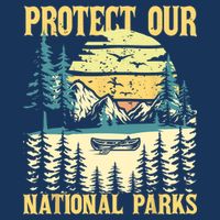 Protect Our US National Parks Hiking & Camping Lover Drawstring Bag