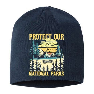 Protect Our US National Parks Hiking & Camping Lover Sustainable Beanie