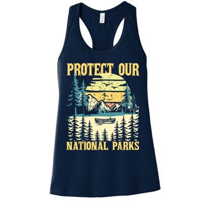Protect Our US National Parks Hiking & Camping Lover Womens Tank Top