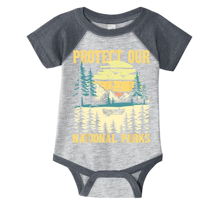 Protect Our US National Parks Hiking & Camping Lover Infant Baby Jersey Bodysuit