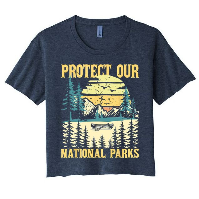 Protect Our US National Parks Hiking & Camping Lover Crop Top
