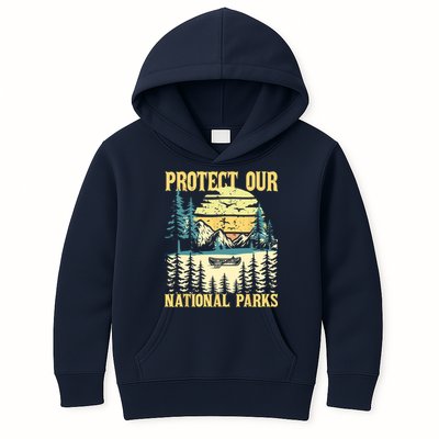 Protect Our US National Parks Hiking & Camping Lover Kids Hoodie