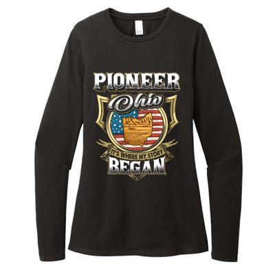 Pioneer Ohio Usa Flag 4th Of July Gift Womens CVC Long Sleeve Shirt