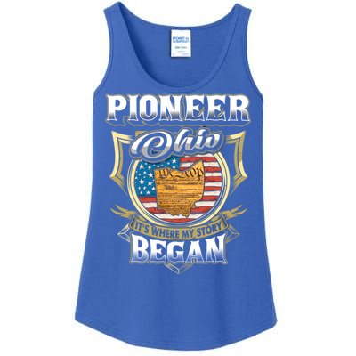 Pioneer Ohio Usa Flag 4th Of July Gift Ladies Essential Tank