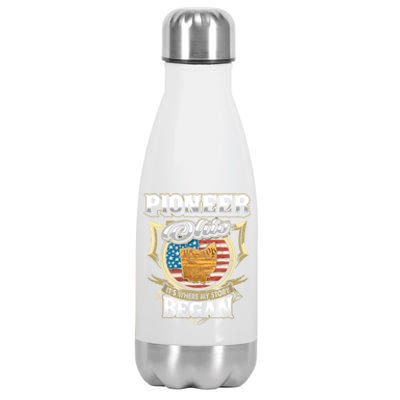 Pioneer Ohio Usa Flag 4th Of July Gift Stainless Steel Insulated Water Bottle