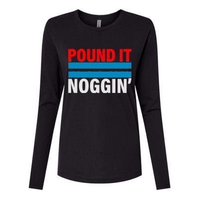 Pound It, Noggin' Womens Cotton Relaxed Long Sleeve T-Shirt