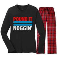 Pound It, Noggin' Women's Long Sleeve Flannel Pajama Set 