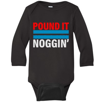 Pound It, Noggin' Baby Long Sleeve Bodysuit