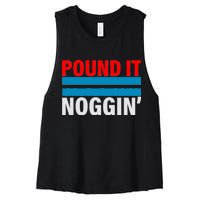 Pound It, Noggin' Women's Racerback Cropped Tank