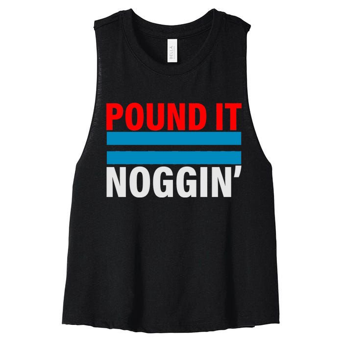 Pound It, Noggin' Women's Racerback Cropped Tank