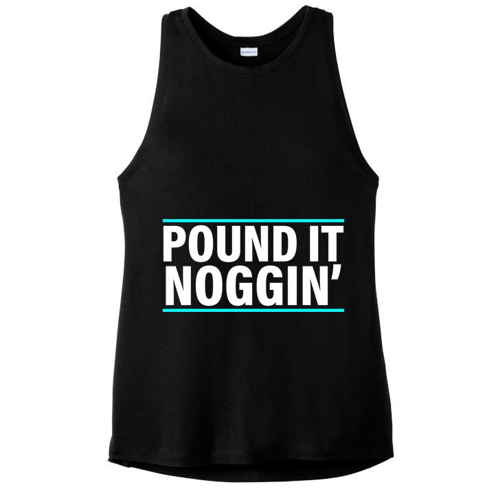 Pound It, Noggin' Funny Meme  Ladies PosiCharge Tri-Blend Wicking Tank