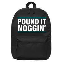 Pound It, Noggin' Funny Meme  16 in Basic Backpack