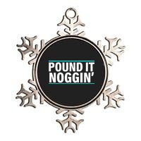 Pound It, Noggin' Funny Meme  Metallic Star Ornament