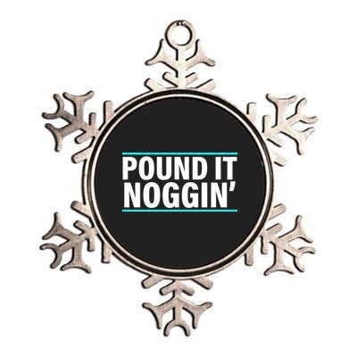 Pound It, Noggin' Funny Meme  Metallic Star Ornament