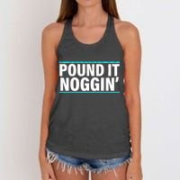 Pound It, Noggin' Funny Meme  Women's Knotted Racerback Tank