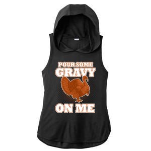 Pour Some Gravy On Me Ladies PosiCharge Tri-Blend Wicking Draft Hoodie Tank