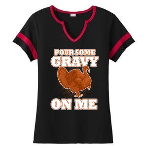 Pour Some Gravy On Me Ladies Halftime Notch Neck Tee