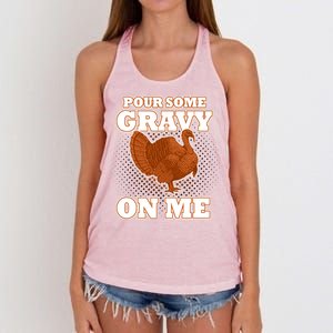 Pour Some Gravy On Me Women's Knotted Racerback Tank