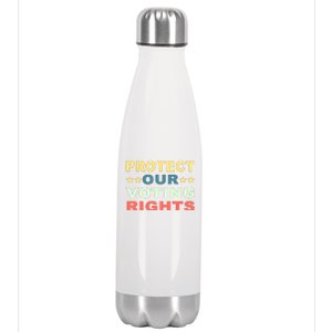 Protect Our Voting Rights Equality Democracy Civil Rights Premium Stainless Steel Insulated Water Bottle