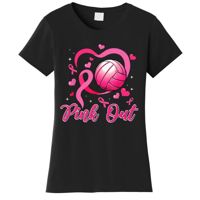 P.I.N.K Out Volleyball Breast Cancer Awareness Women's T-Shirt