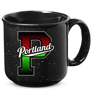 Portland Oregon Vintage Big P 15oz Campfire Ceramic Mug