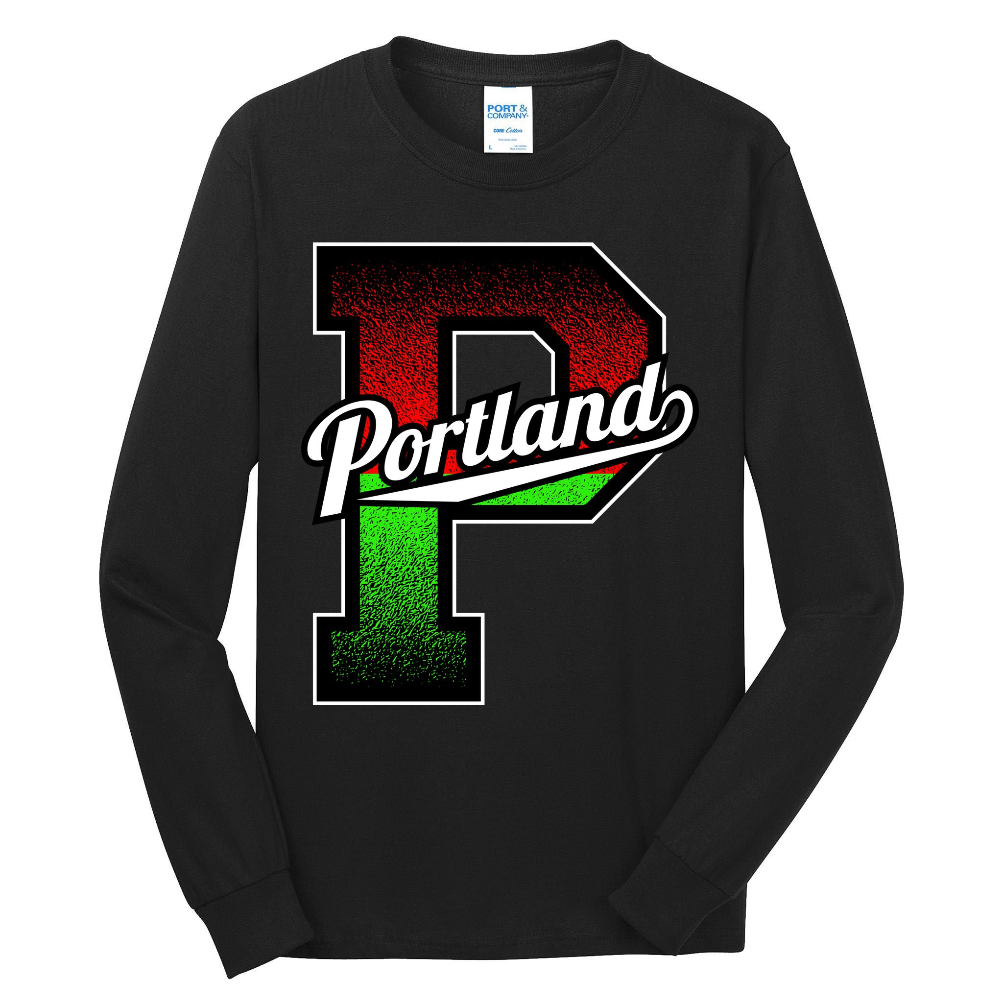 Portland Oregon Vintage Big P Tall Long Sleeve T-Shirt
