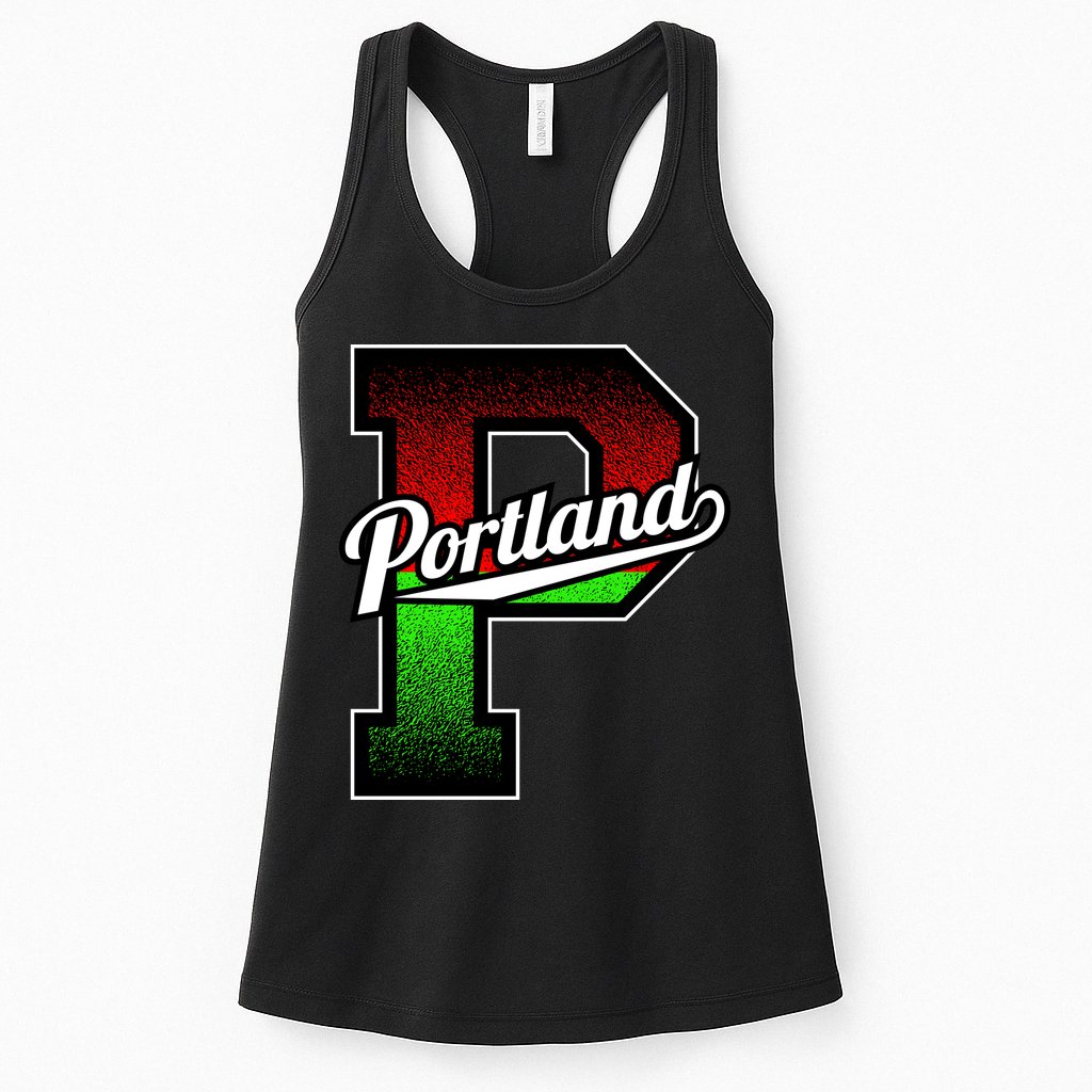 Portland Oregon Vintage Big P Womens Tank Top