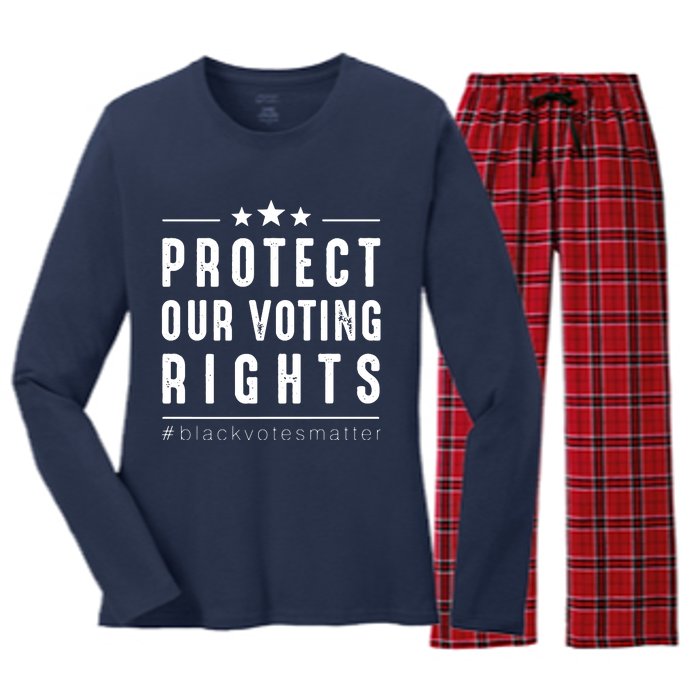 PROTECT OUR VOTING RIGHTS Equality Democracy Civil Rights Premium Women's Long Sleeve Flannel Pajama Set 