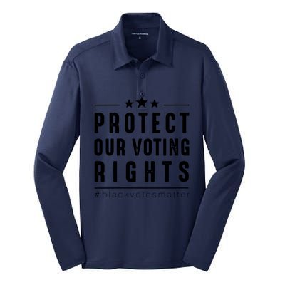 PROTECT OUR VOTING RIGHTS Equality Democracy Civil Rights Premium Silk Touch Performance Long Sleeve Polo