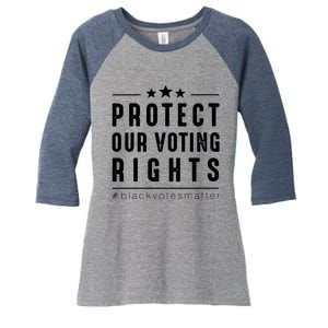 PROTECT OUR VOTING RIGHTS Equality Democracy Civil Rights Premium Women's Tri-Blend 3/4-Sleeve Raglan Shirt