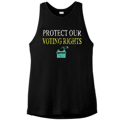 PROTECT OUR VOTING RIGHTS VOTING RIGHTS Ladies PosiCharge Tri-Blend Wicking Tank