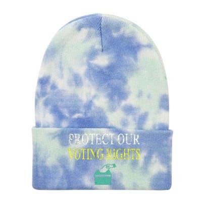 PROTECT OUR VOTING RIGHTS VOTING RIGHTS Tie Dye 12in Knit Beanie