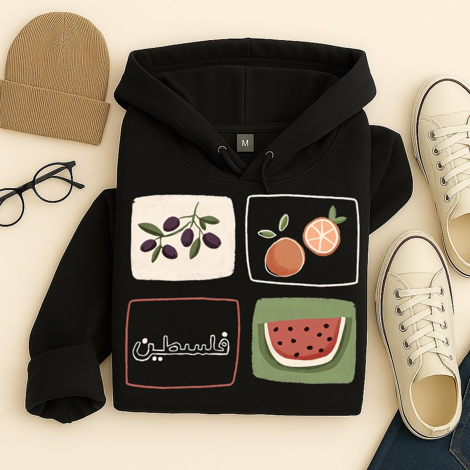 Palestine Olives Watermelon Orange Falasteen Palestinian Hoodie